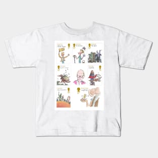 Roald Dahl Stamp collection Art Kids T-Shirt